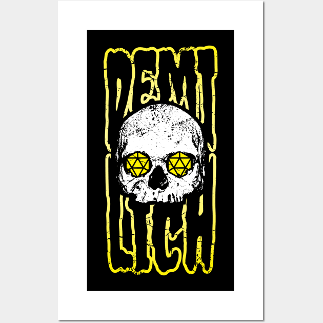 Demi Lich DnD Skull Dice Wall Art by DnlDesigns